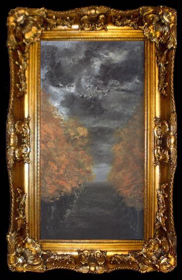framed  August Strindberg Allee (nn02), ta009-2